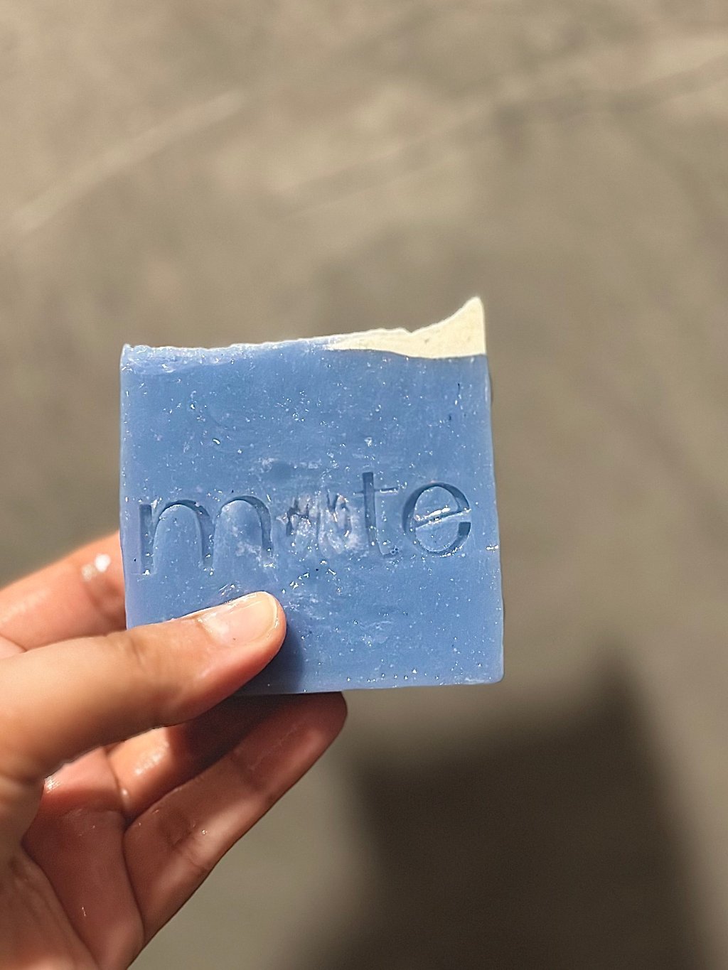 Breezy blue cold processed body soap