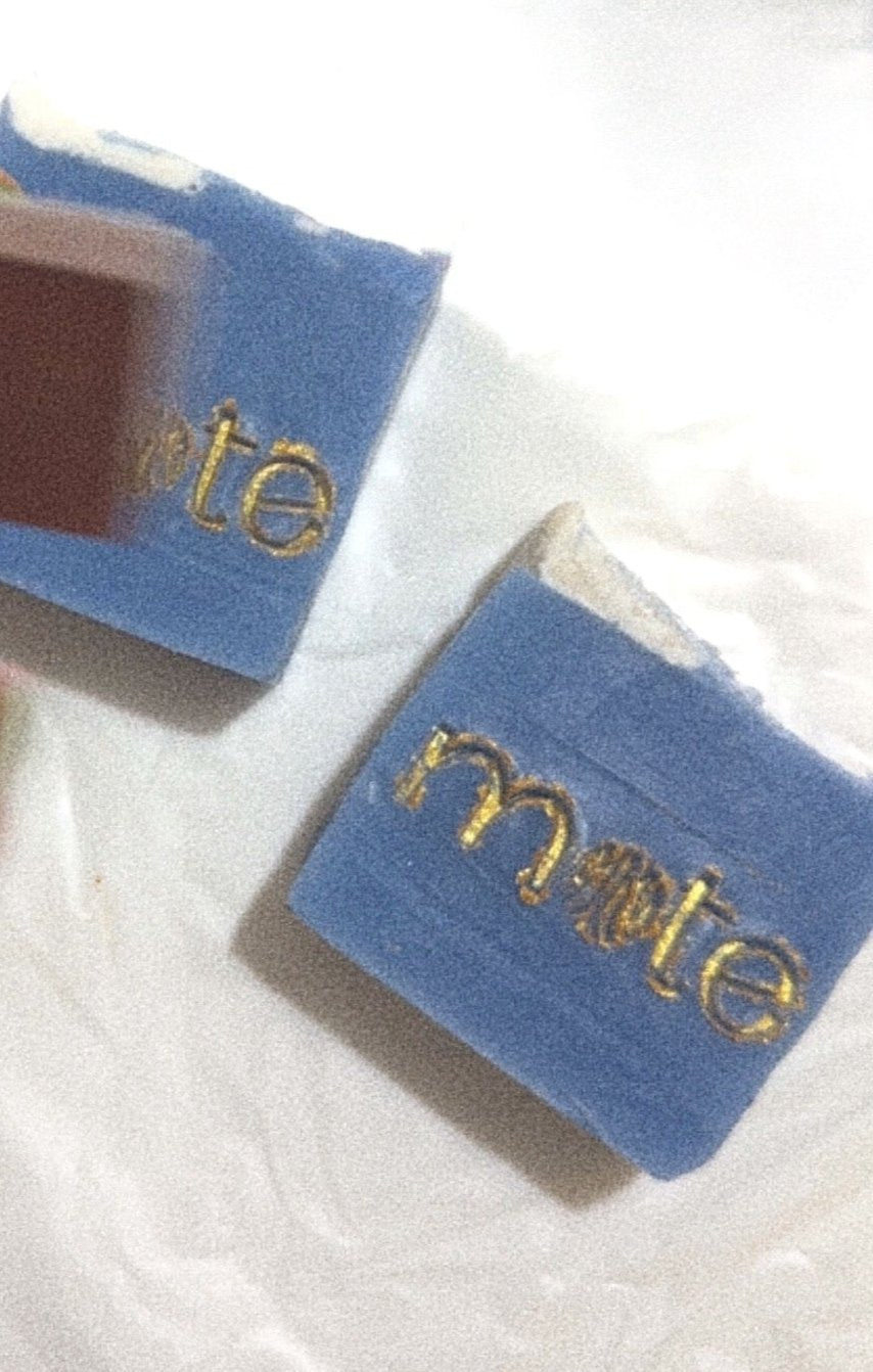 Breezy blue cold processed body soap
