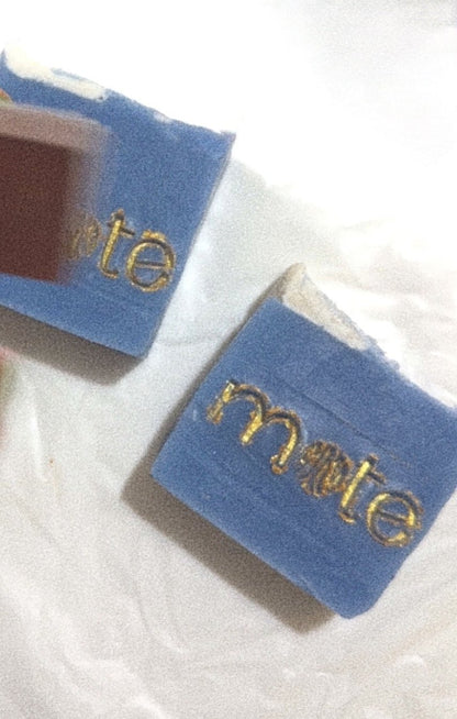 Breezy blue cold processed body soap