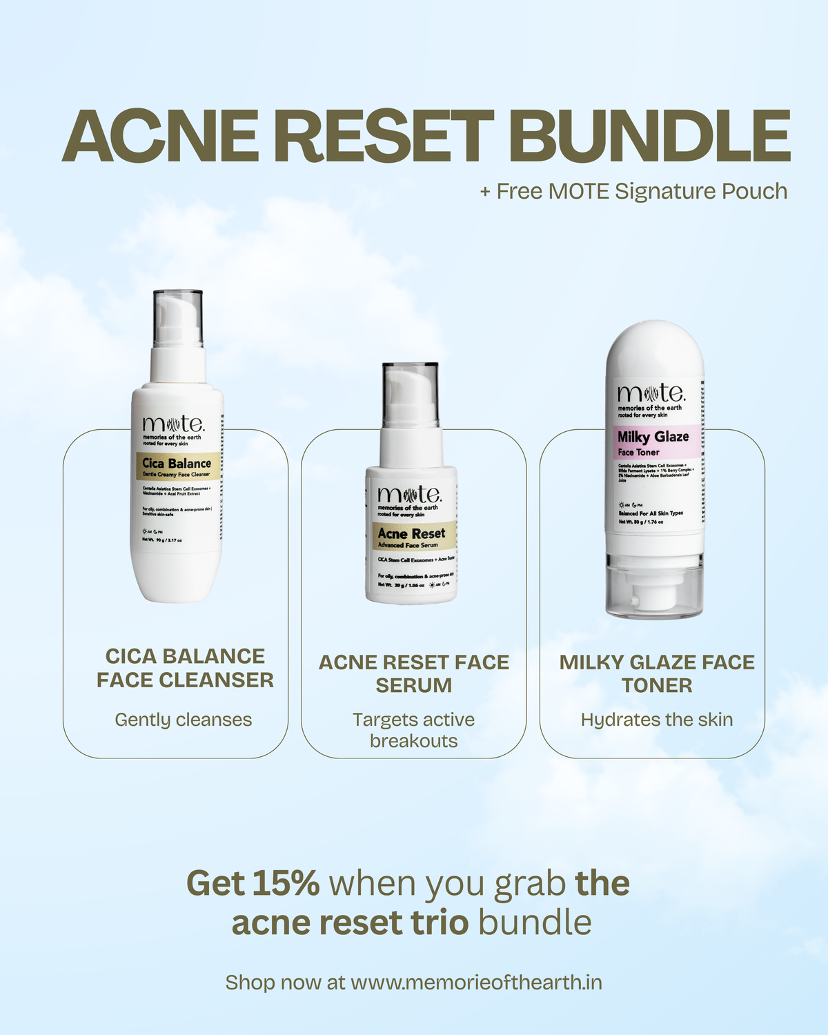 Acne Reset Trio Bundle - Get 15% Off